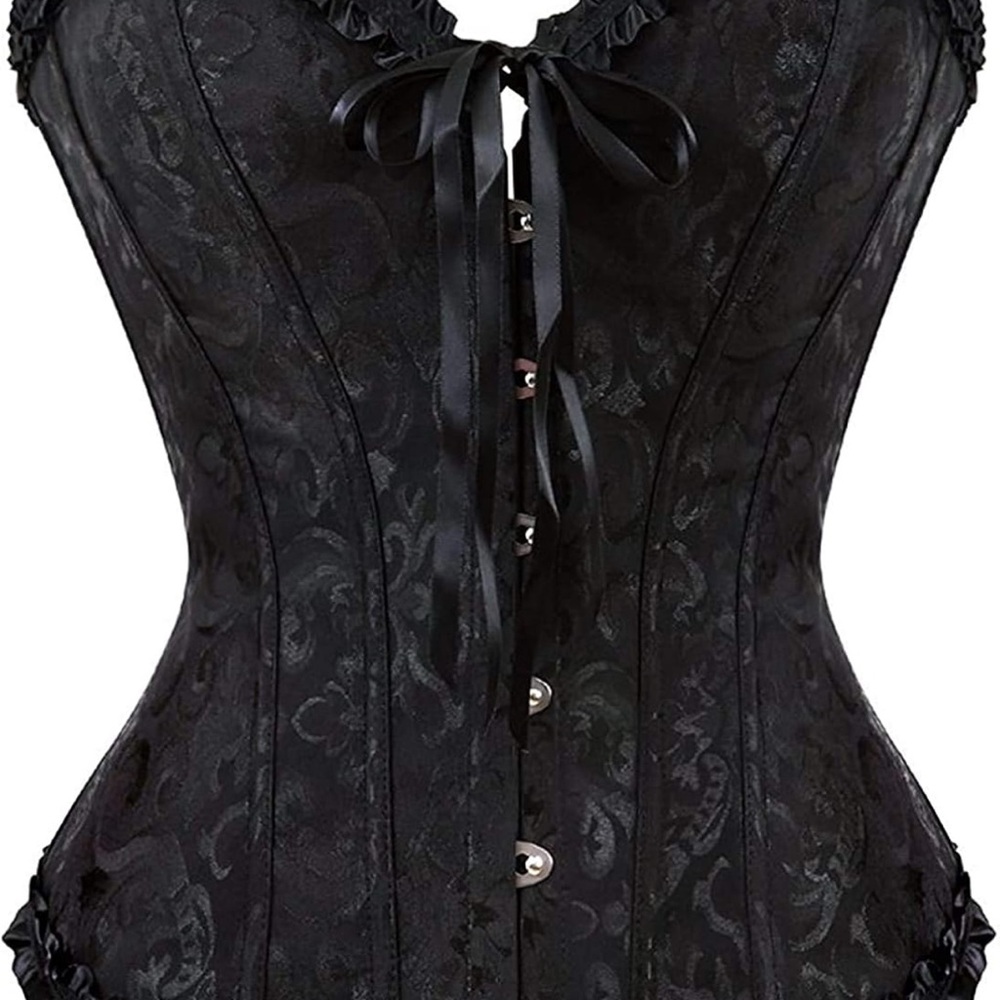 EVAbaby SZ XXL Women’s Sexy Floral Boned Corset Overbust Body Shaper Bustier - Picture 2 of 7